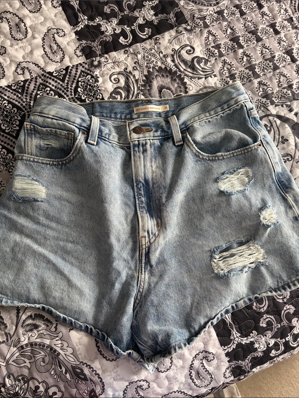 High waisted mom short